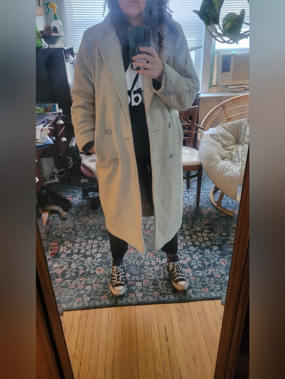 Beautiful Cream Wool Dress Coat
